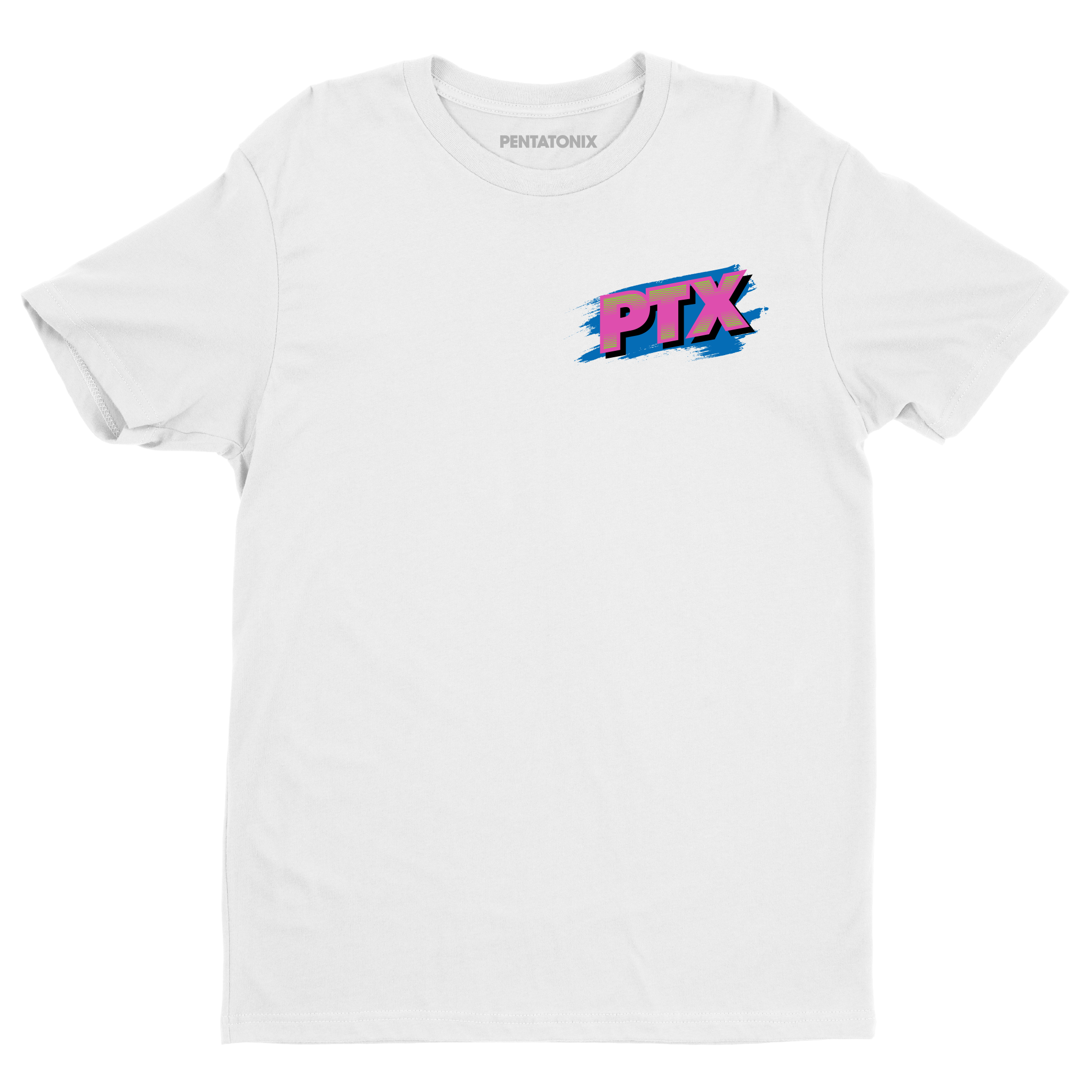 PTX WT Grid White Tee Front