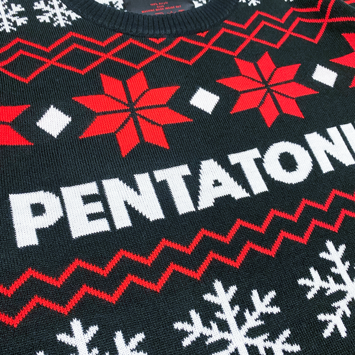 PTX Knit Holiday Black Sweater Design
