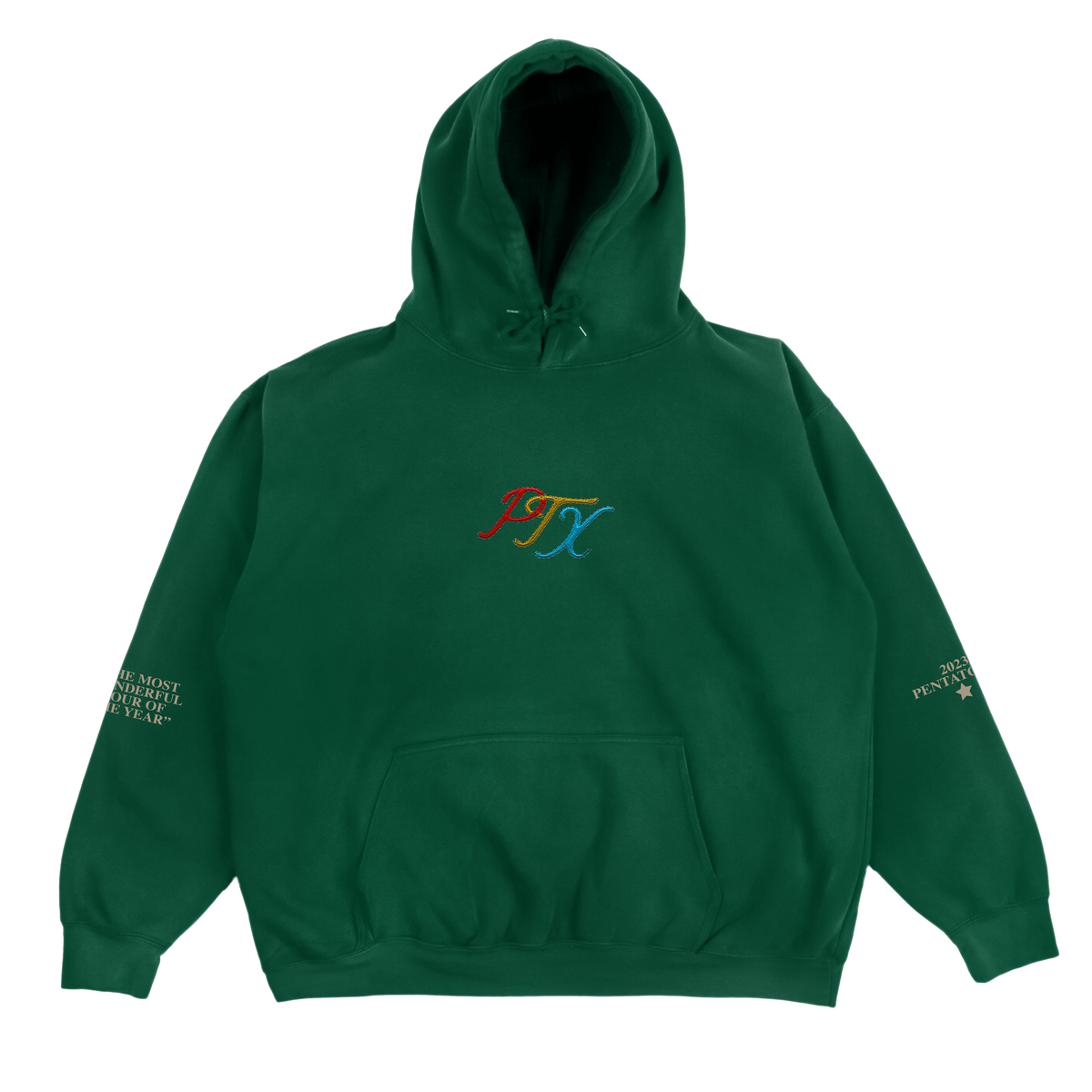 Green and white online hoodie