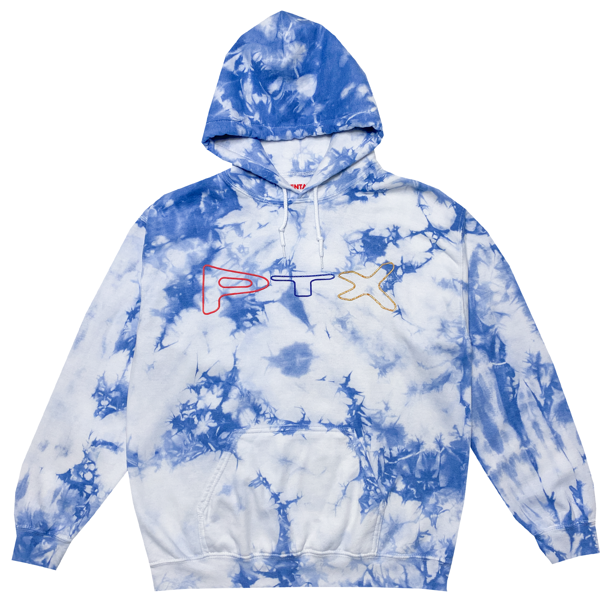 Wonderful Tour 2023 Blue Tie Dye Pullover Hoodie Front