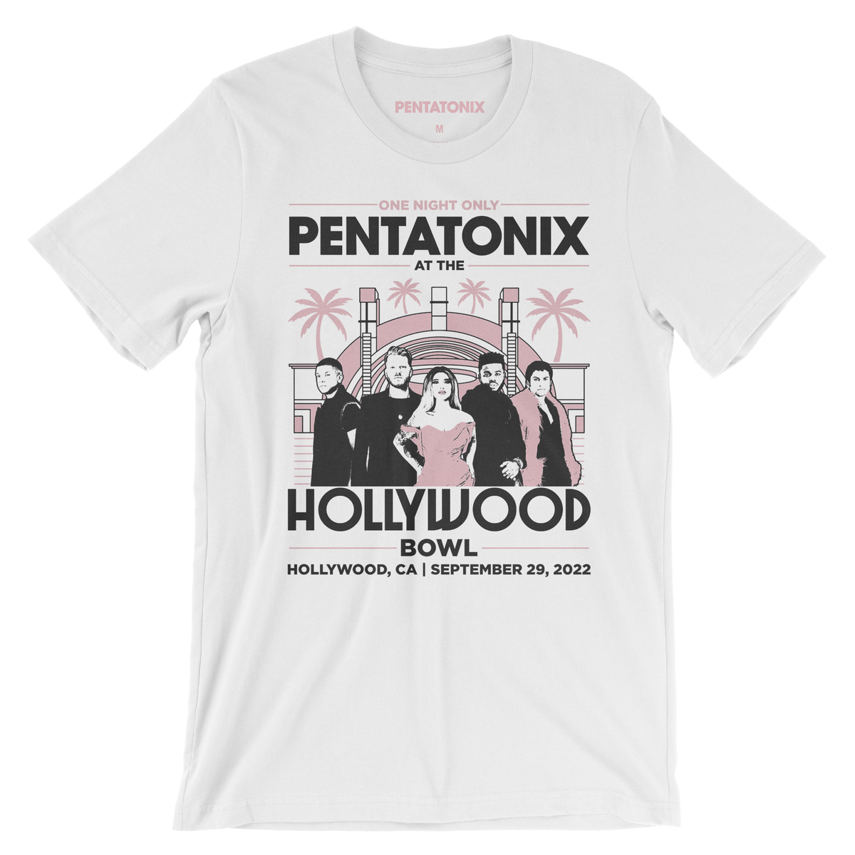 PTX Hollywood Bowl 2022 White Tee Pentatonix Official