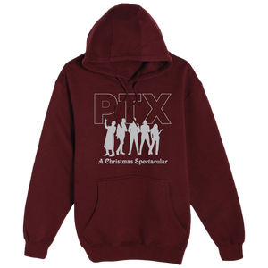 PTX Silhouette Burgundy Pullover Hoodie Front
