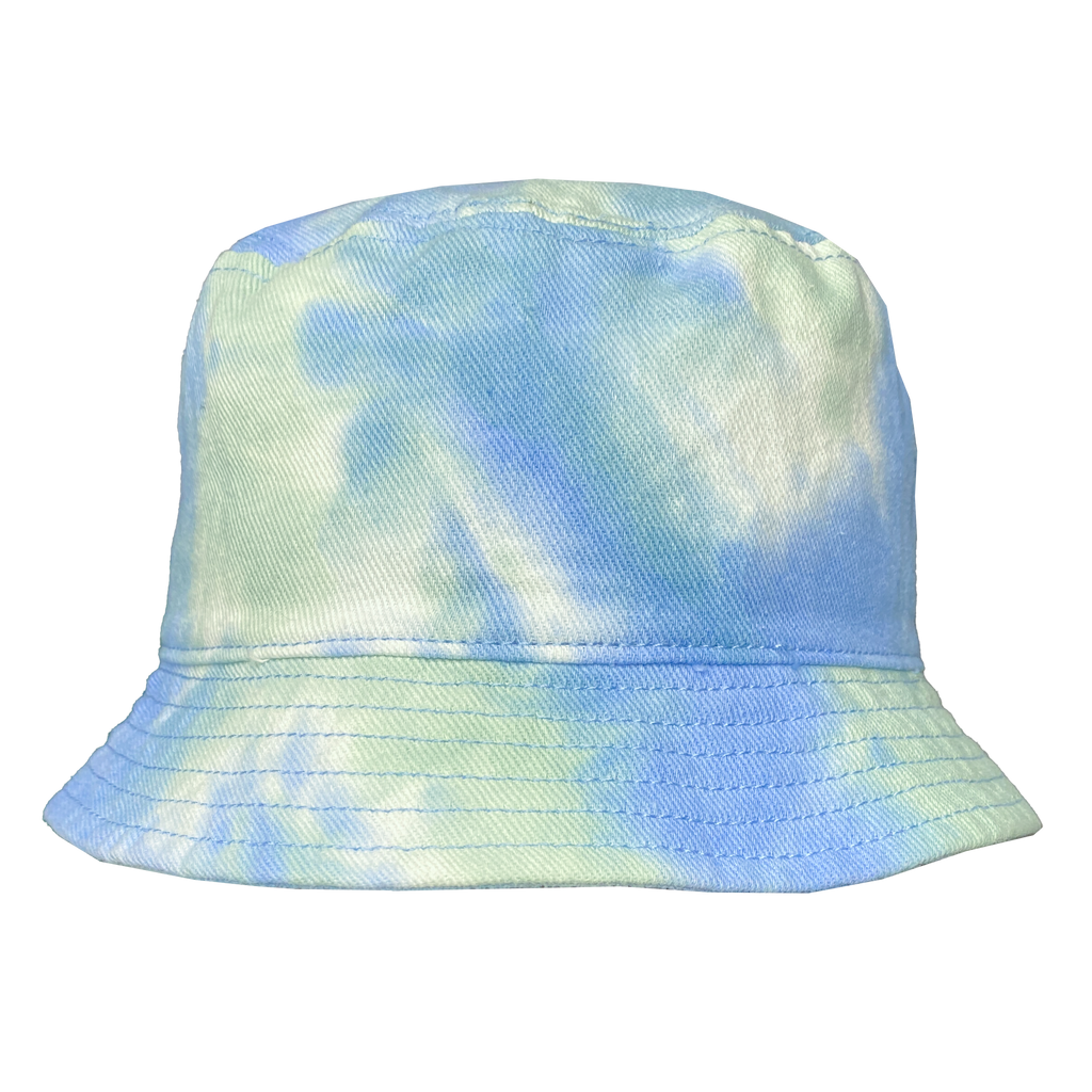 Musical Smile Blue Tie Dye Bucket Hat Back