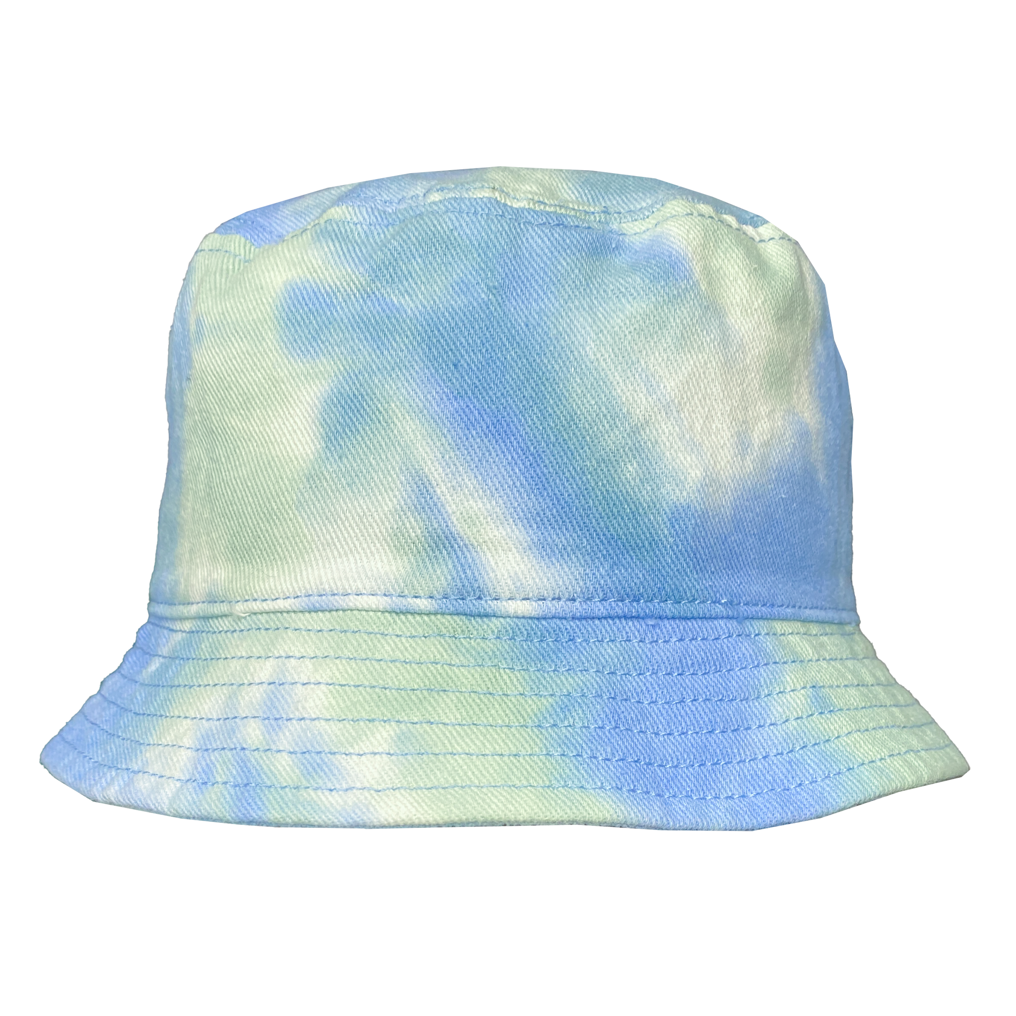 Musical Smile Blue Tie Dye Bucket Hat Back