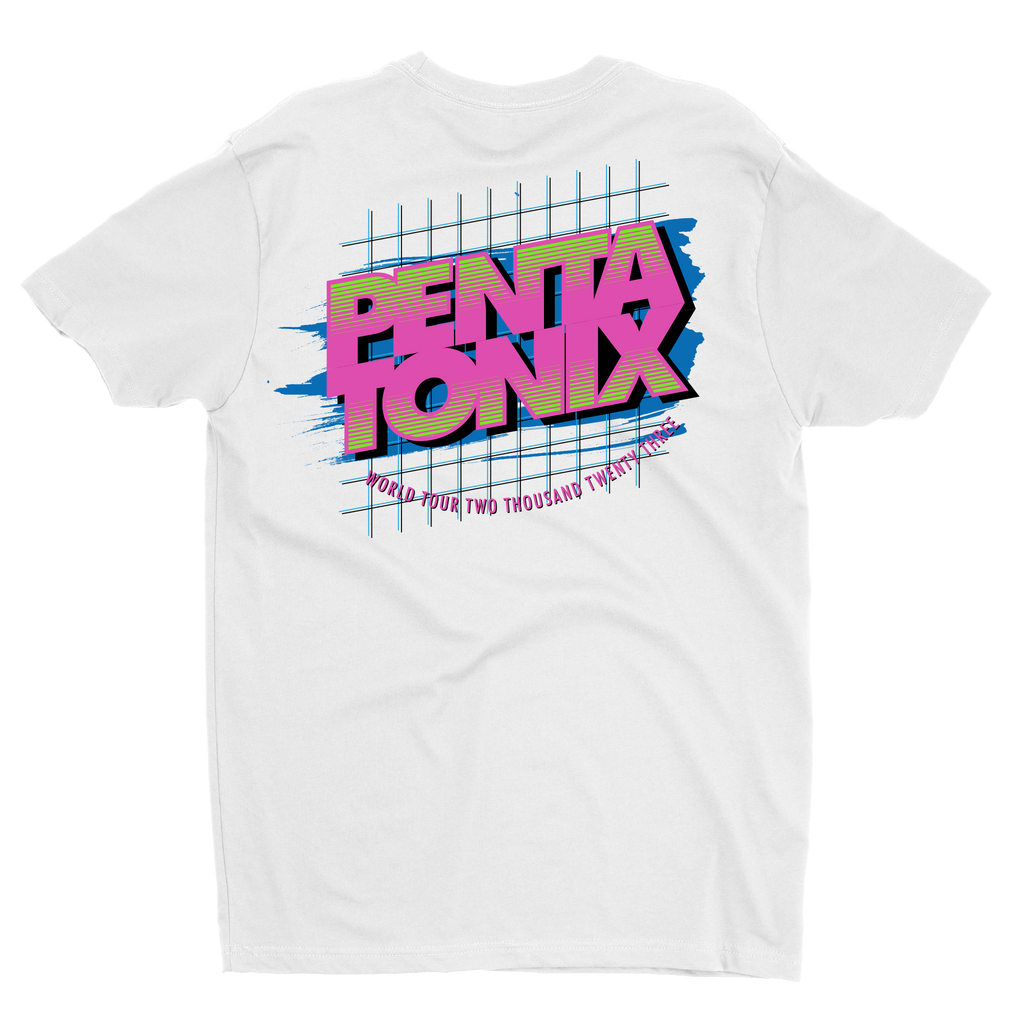 PTX WT Grid White Tee Back