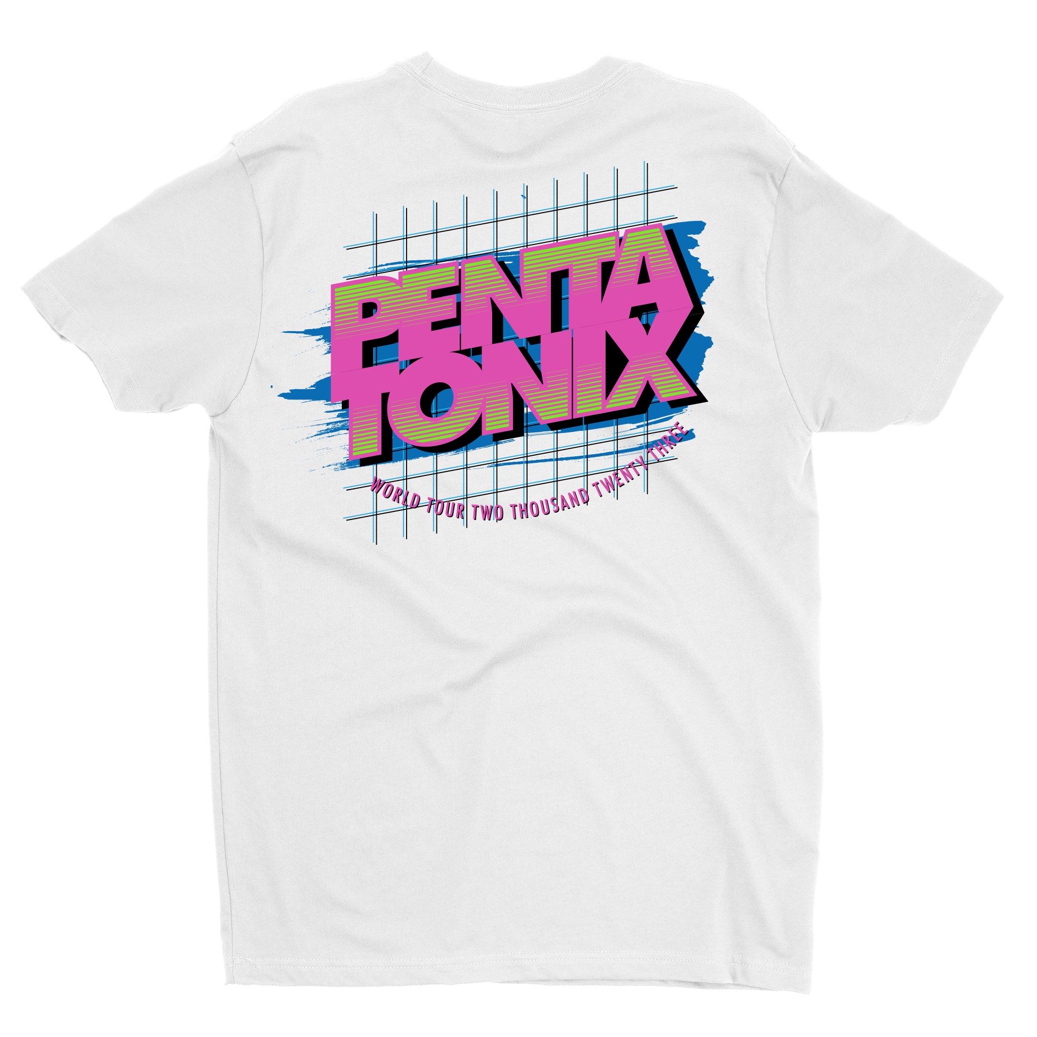 PTX WT Grid White Tee Back