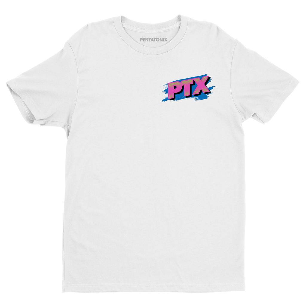 PTX WT Grid White Tee Front