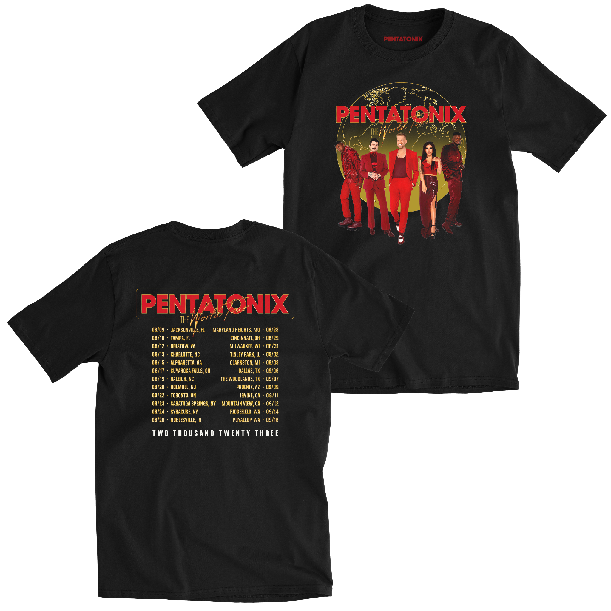 PTX WORLD TOUR 2023 BLACK TEE