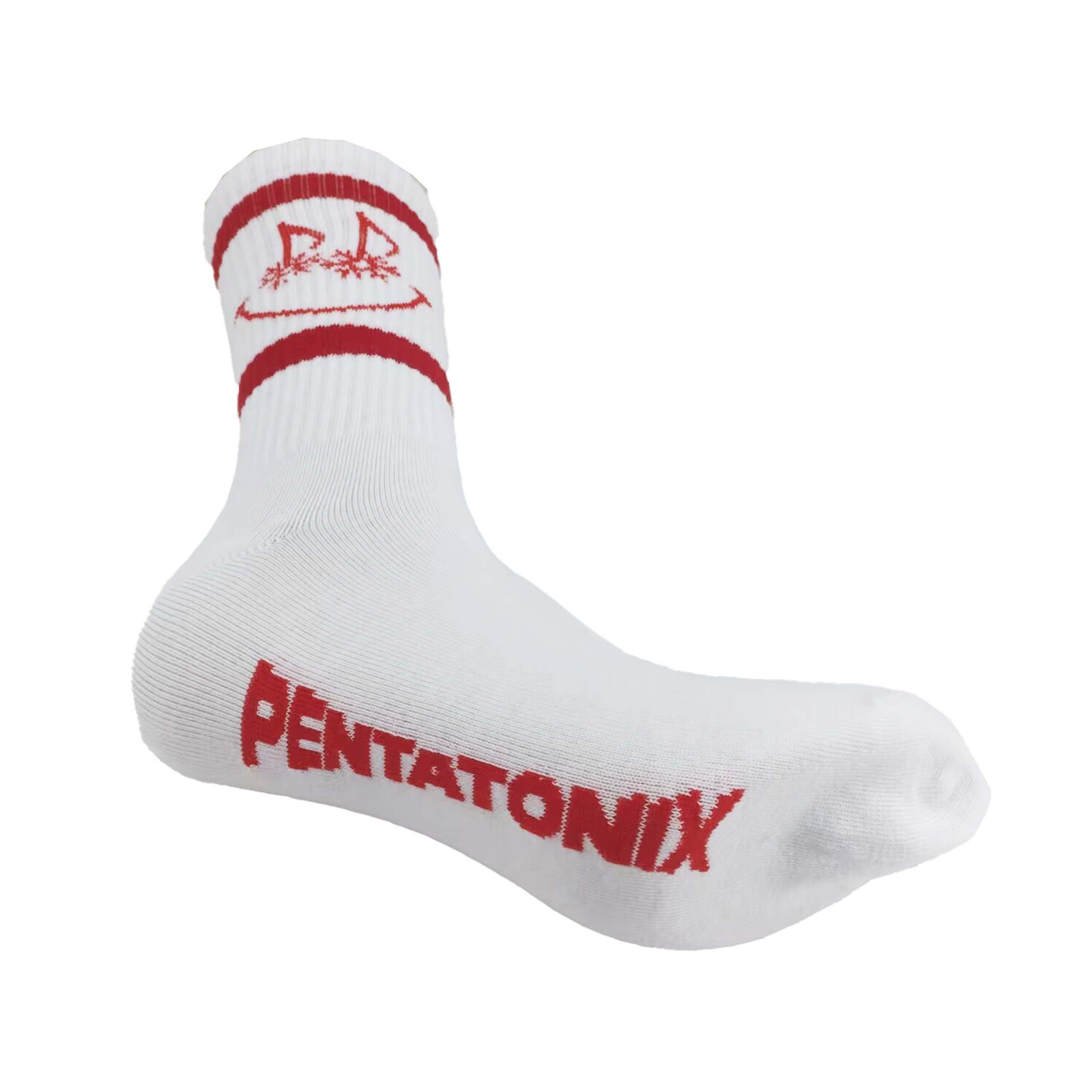 Musical Smile White Socks