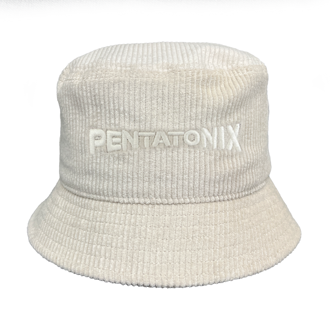 Pentatonix Corduroy White Bucket Hat