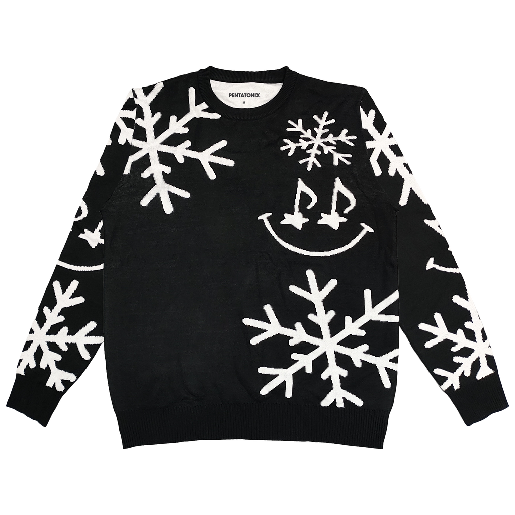 PTX Musical Smile Knit Black Sweater