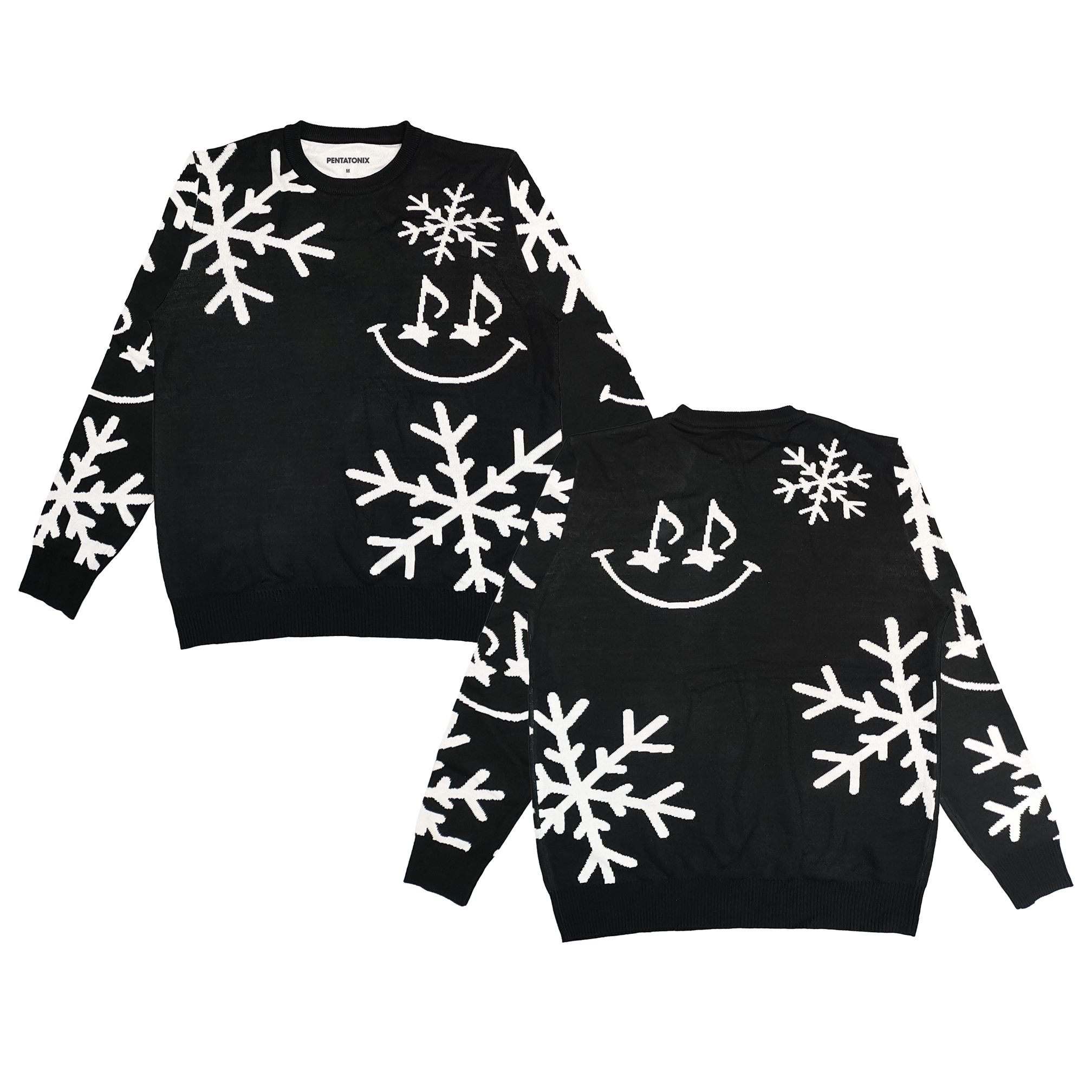 PTX Musical Smile Knit Black Sweater