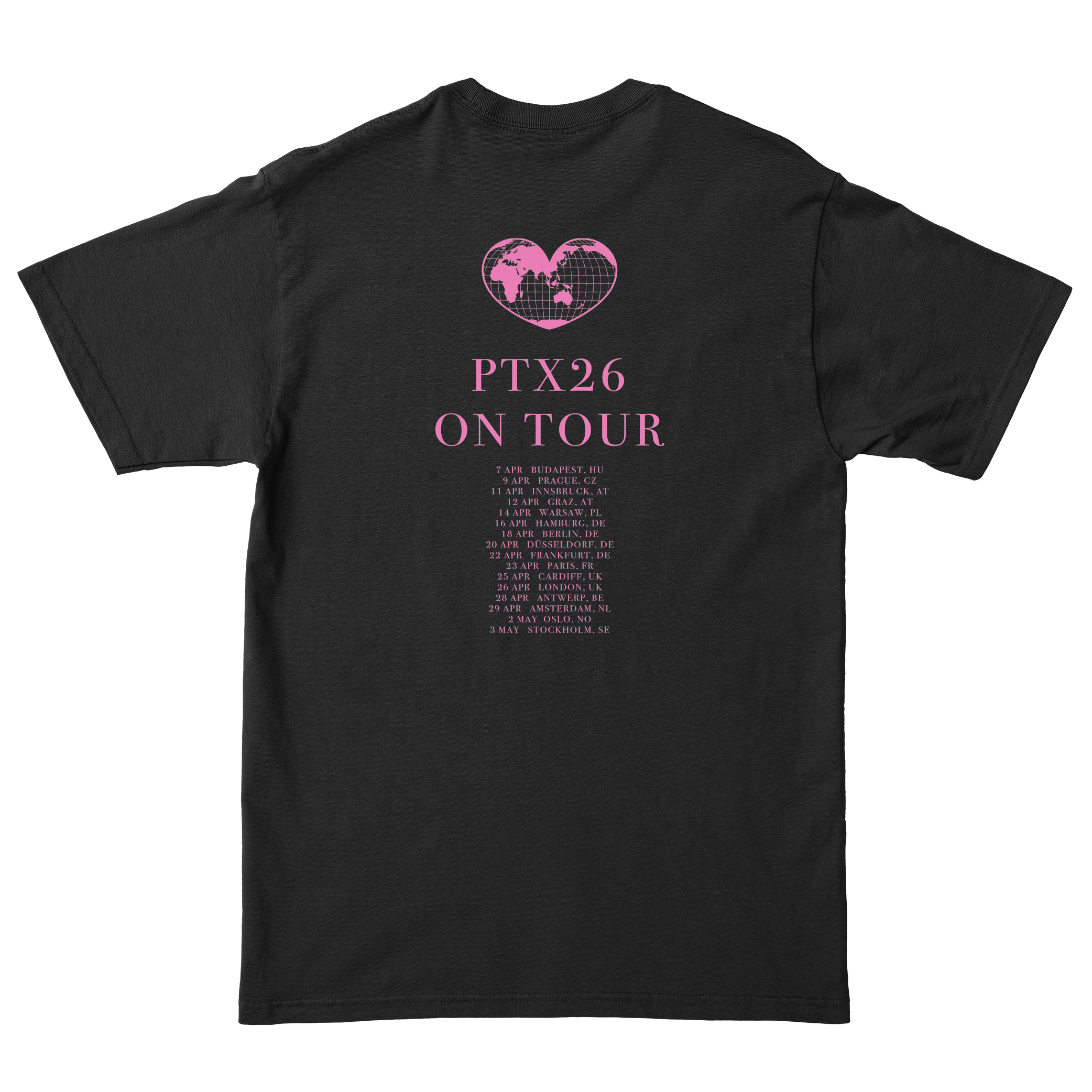 PTX 26 On Tour Black Tee