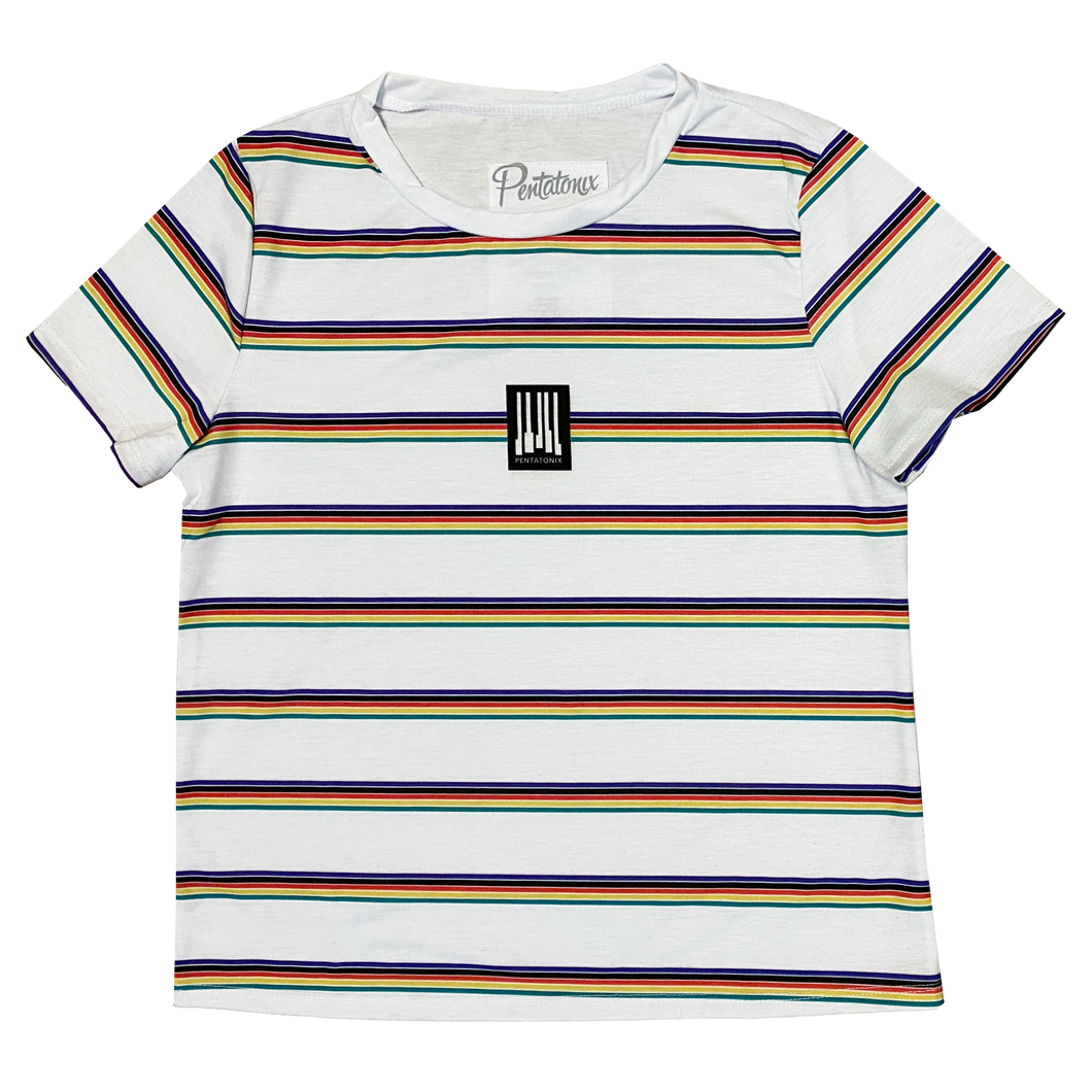 All Over Stripe Ladies Tee Front