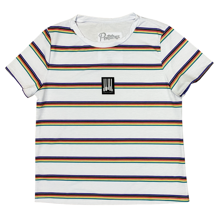 All Over Stripe Ladies Tee Front