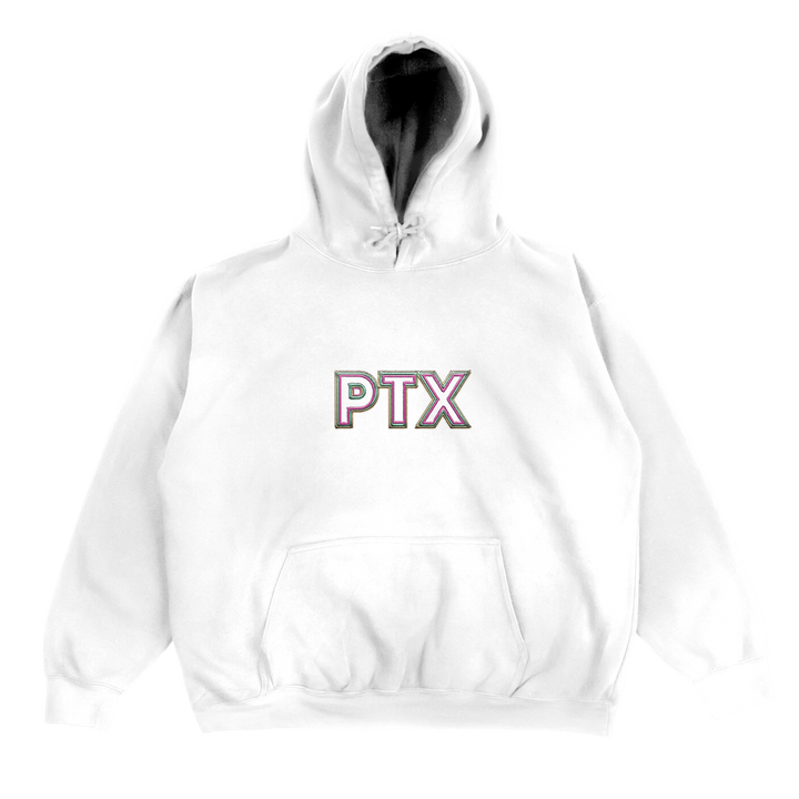 Play The Hits White Pullover Hoodie
