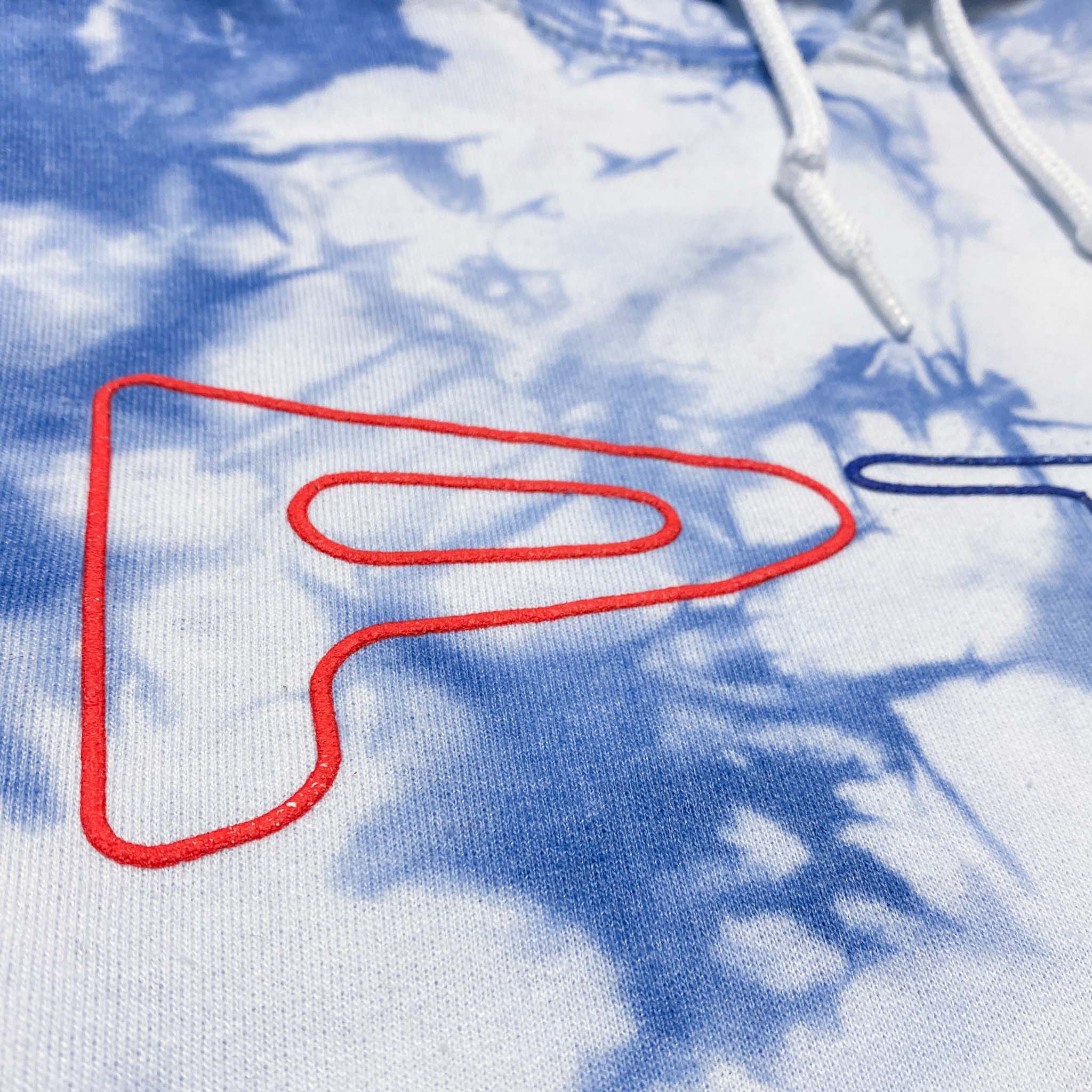 Wonderful Tour 2023 Blue Tie Dye Pullover Hoodie Front Design