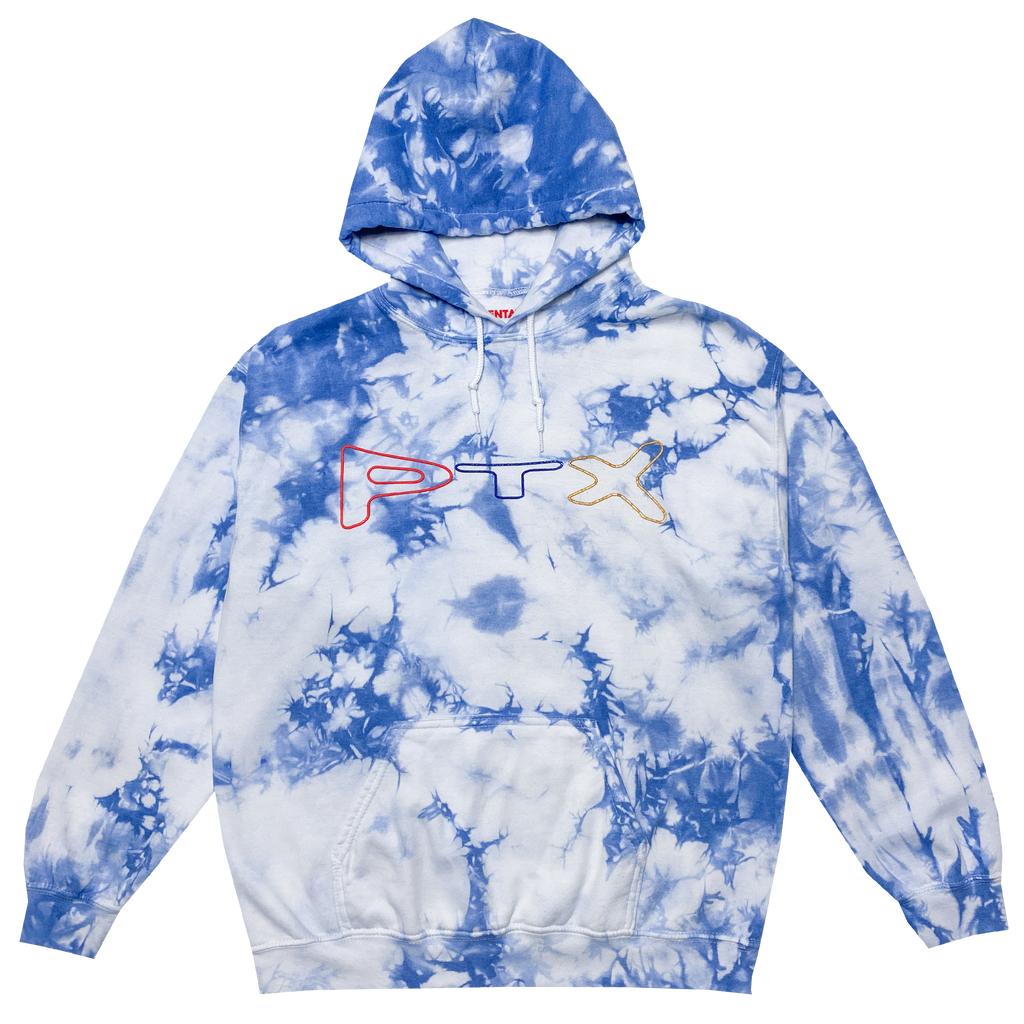 Wonderful Tour 2023 Blue Tie Dye Pullover Hoodie Front