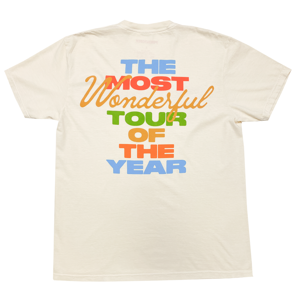 Wonderful Tour Of Year Vintage White Tee Back