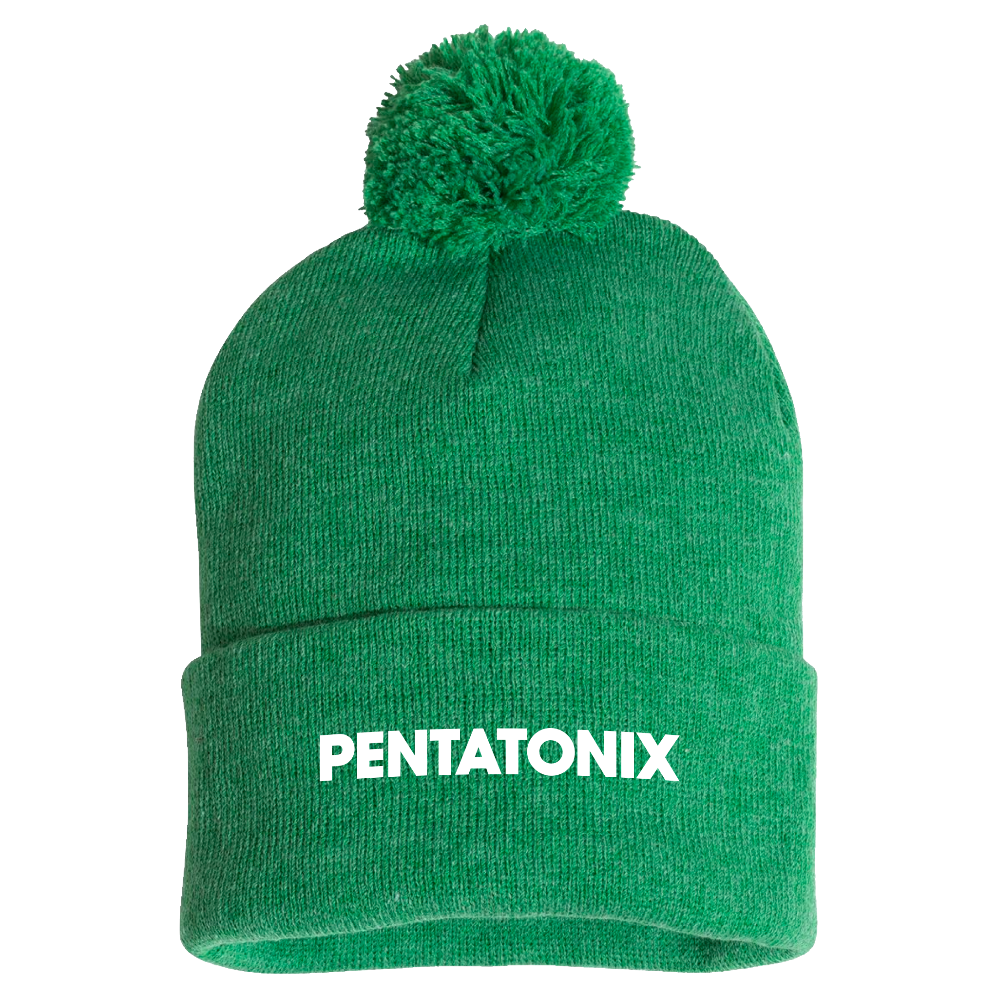 Evergreen Green Pom Beanie