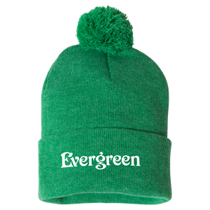 Evergreen Green Pom Beanie
