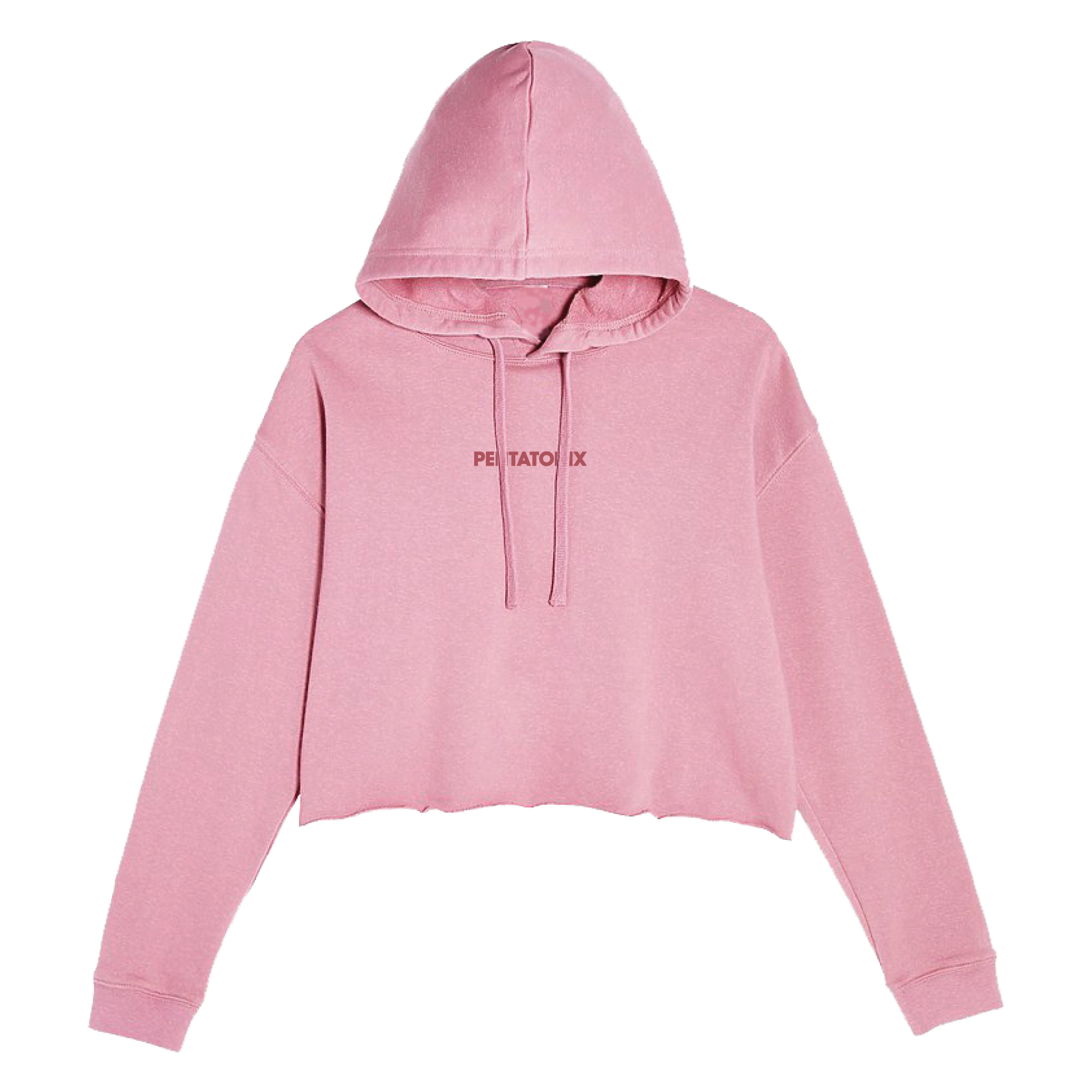 Logo Mauve Crop Hoodie