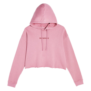 Logo Mauve Crop Hoodie