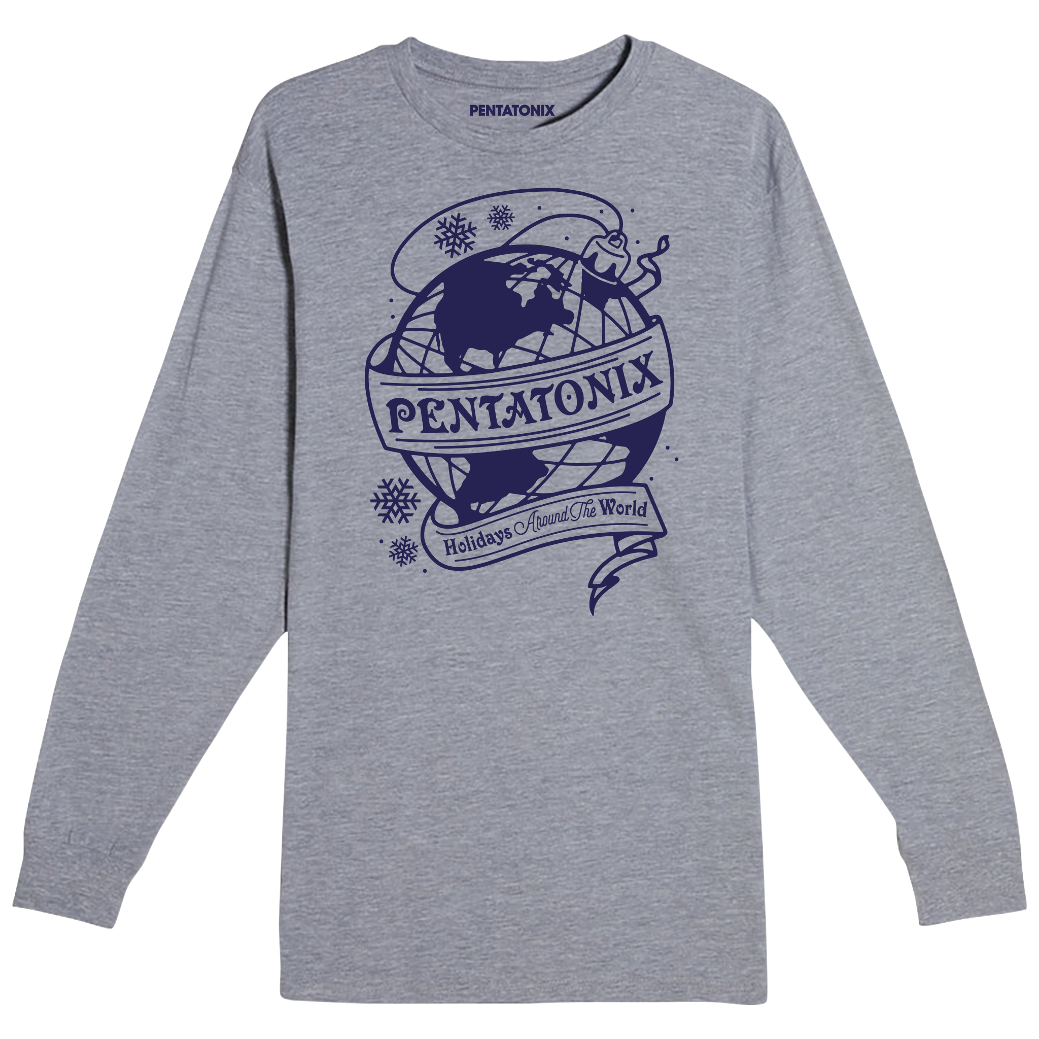 Holidays Around The World Heather Gray Long Sleeve