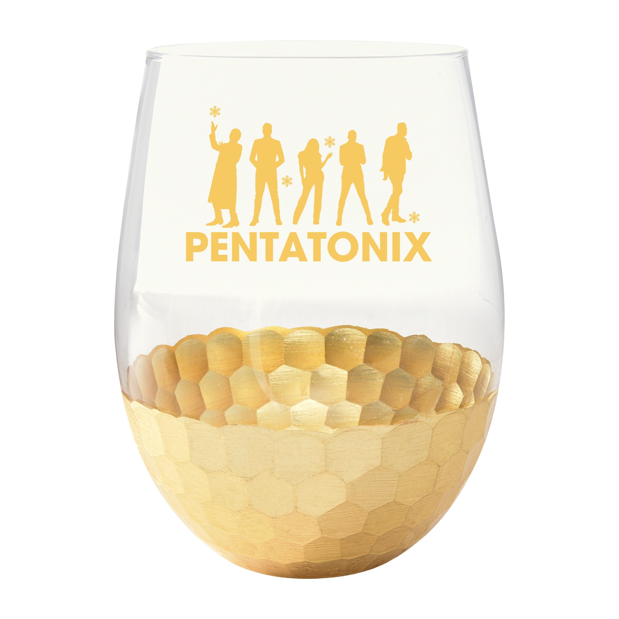 PTX Silhouette Gold Wine Glass