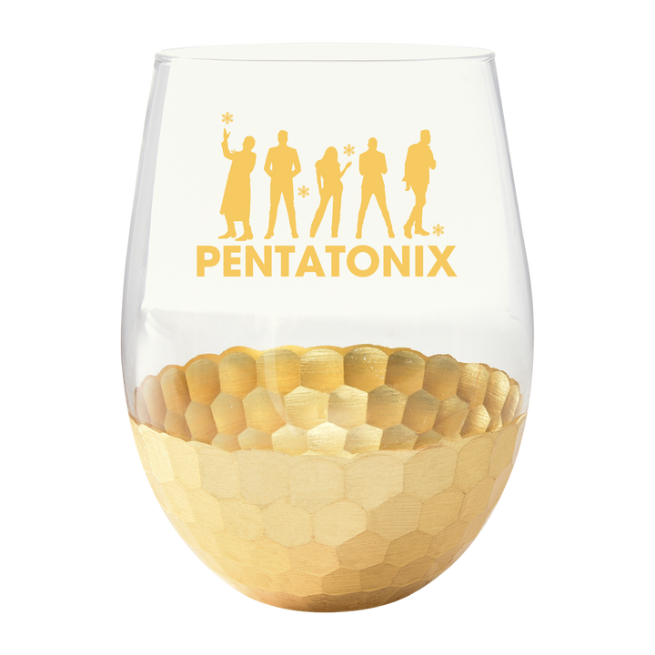 PTX Silhouette Gold Wine Glass