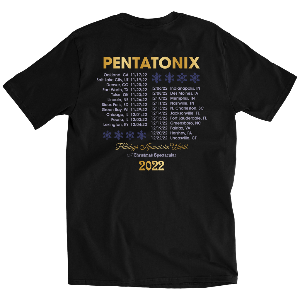 A Christmas Spectacular Black Tour Tee Back