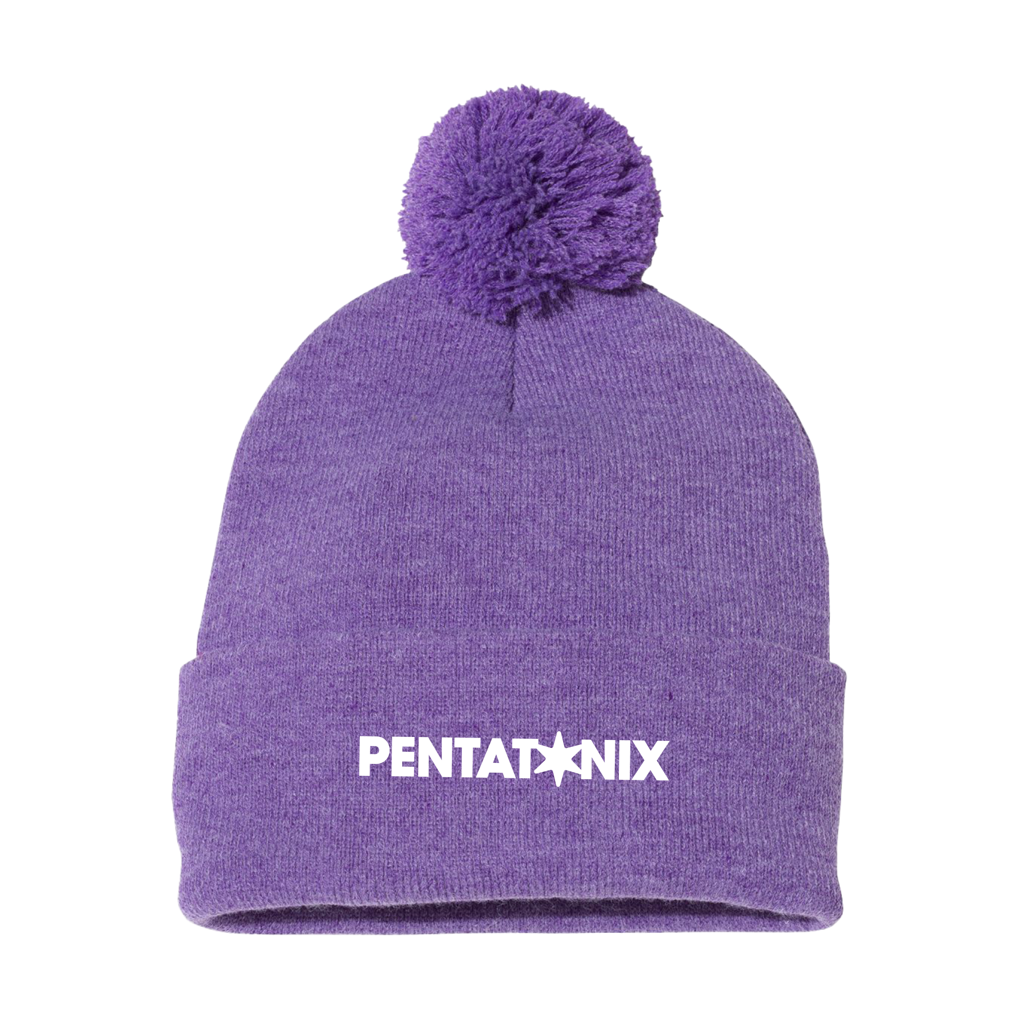 PTX Logo Purple Pom Beanie