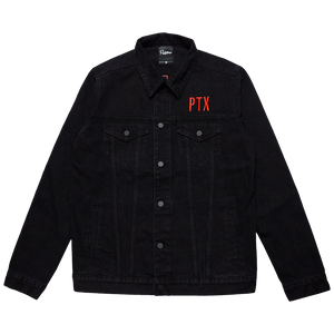 Red vlone sales jean jacket